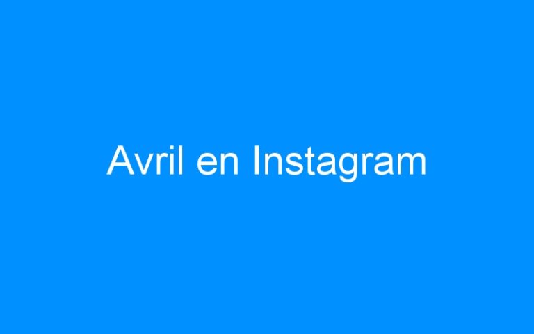 Avril en Instagram