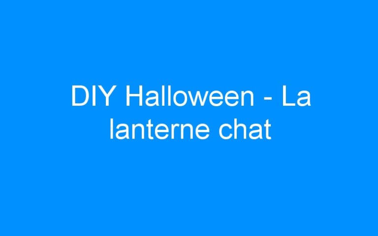 DIY Halloween – La lanterne chat