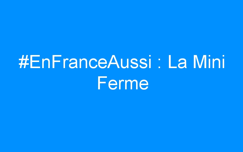 You are currently viewing #EnFranceAussi : La Mini Ferme